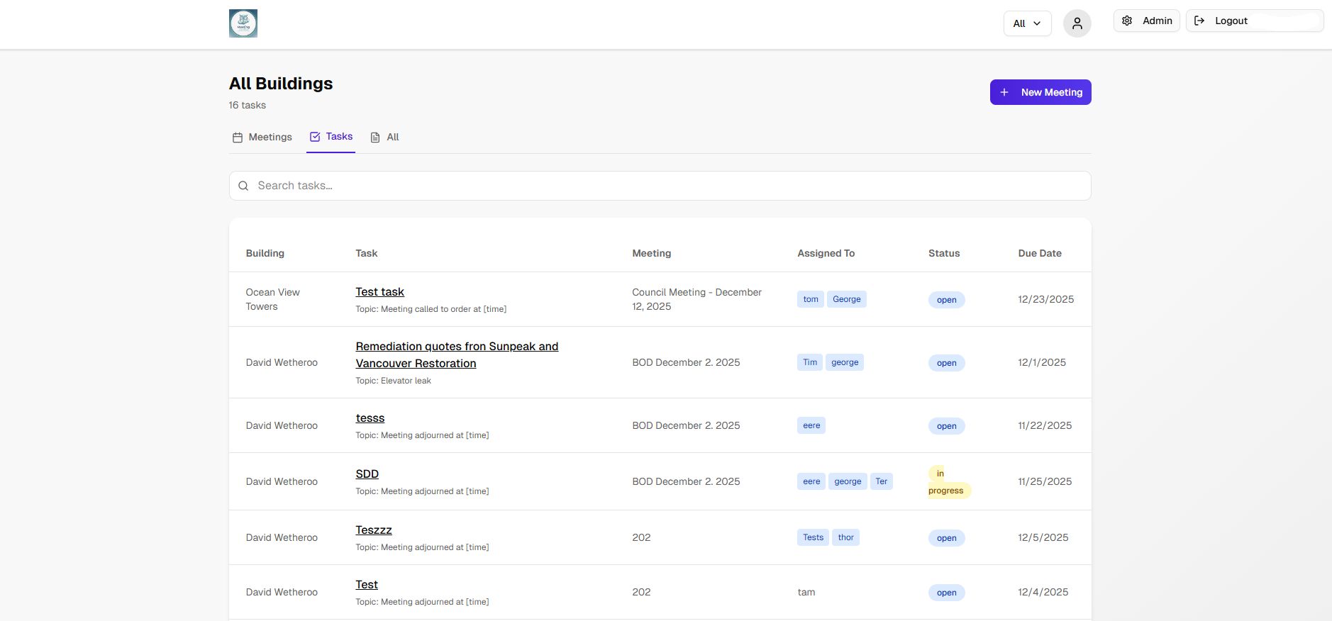 MeetingGenius Activity Stream